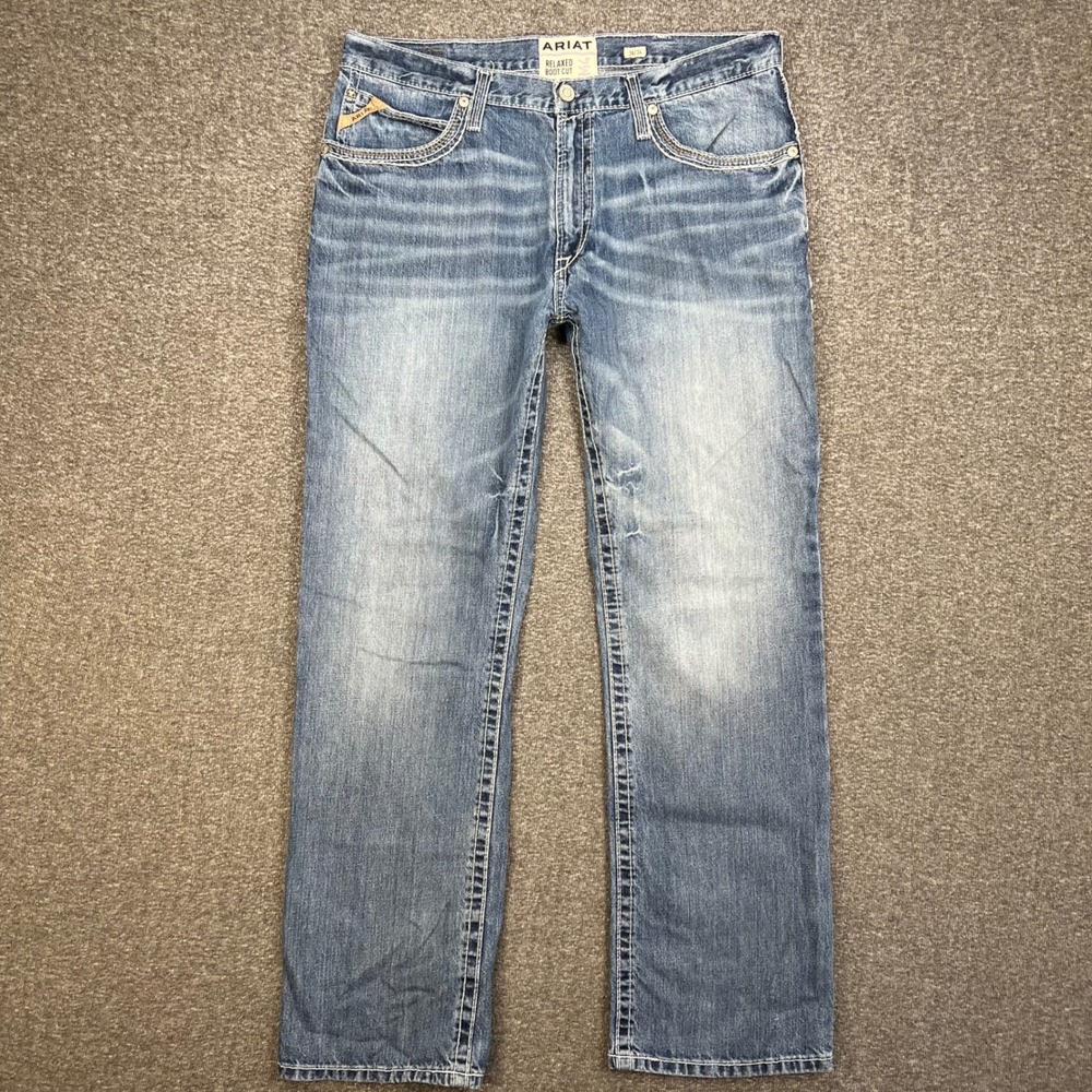 Ariat M4 Jeans Mens 39x33 Relaxed Coltrane Bootcut Western Work Cowboy Rodeo Y2K